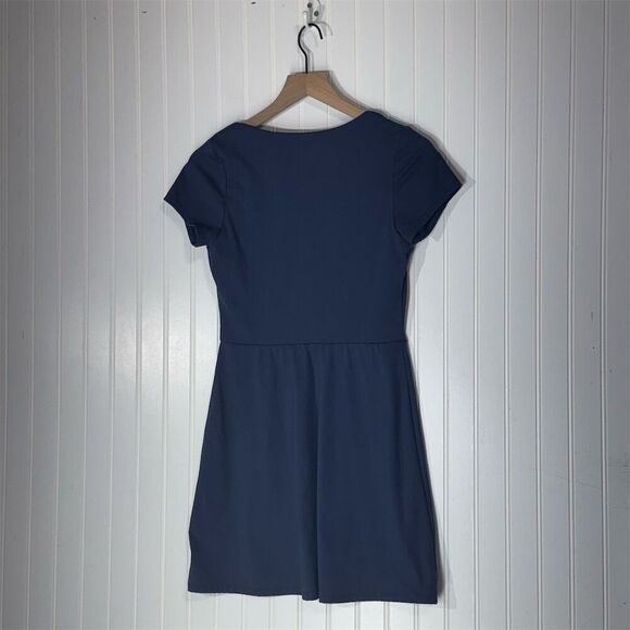 Qinsen Navy Blue Tennis Dress M Sweetheart Neck Activewear Preppy Athletic Mini - Picture 2 of 6